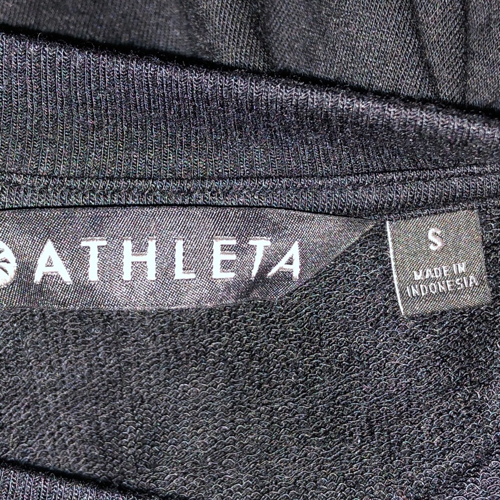 Athleta Black Criss Cross Tulip Hem Sweater - Picture 8 of 9